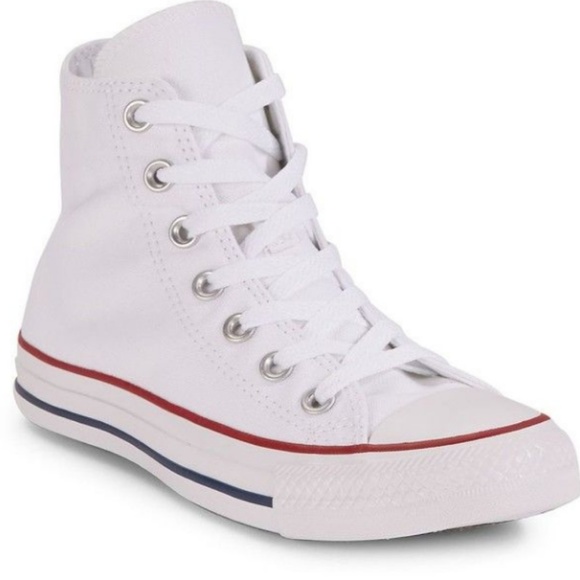 all white high top converse